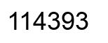 Number 114393 black image
