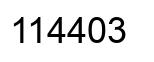 Number 114403 black image