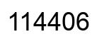 Number 114406 black image