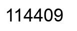 Number 114409 black image