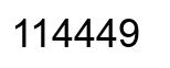 Number 114449 black image