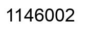 Number 1146002 black image