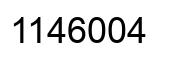 Number 1146004 black image