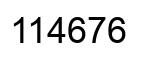 Number 114676 black image