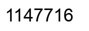 Number 1147716 black image