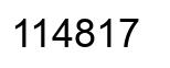 Number 114817 black image