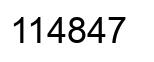 Number 114847 black image