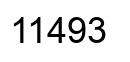 Number 11493 black image