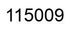 Number 115009 black image