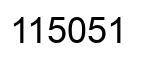 Number 115051 black image