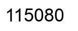 Number 115080 black image