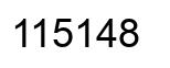 Number 115148 black image