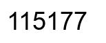 Número 115177 imagen negro