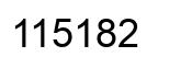 Número 115182 imagen negro