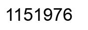 Número 1151976 imagen negro