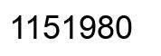 Número 1151980 imagen negro