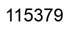 Number 115379 black image