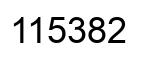 Number 115382 black image