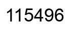Number 115496 black image