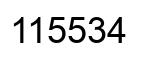 Número 115534 imagen negro