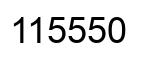 Number 115550 black image