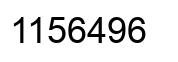 Number 1156496 black image