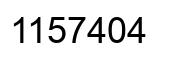Number 1157404 black image