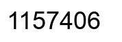 Number 1157406 black image