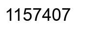 Number 1157407 black image