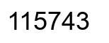 Number 115743 black image