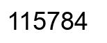 Número 115784 imagen negro