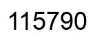 Number 115790 black image