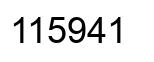 Number 115941 black image
