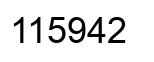 Número 115942 imagen negro