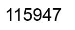 Number 115947 black image