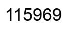 Number 115969 black image