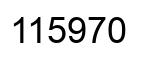 Number 115970 black image