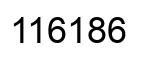 Number 116186 black image