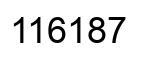Number 116187 black image