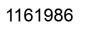 Number 1161986 black image