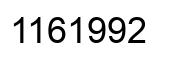 Number 1161992 black image