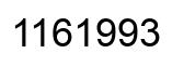 Number 1161993 black image