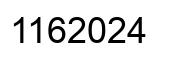 Number 1162024 black image