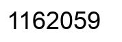 Number 1162059 black image