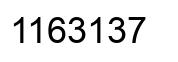 Number 1163137 black image