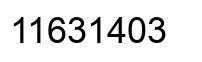 Número 11631403 imagen negro