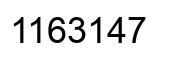 Number 1163147 black image