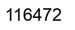 Number 116472 black image