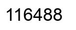 Número 116488 imagen negro