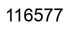 Number 116577 black image